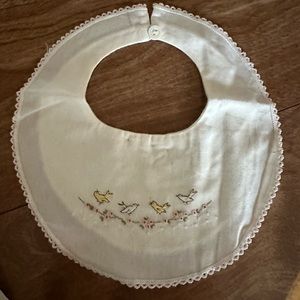 Vintage baby girl dress and bib